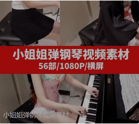 小姐姐弹钢琴视频素材-56个-沈文轻创