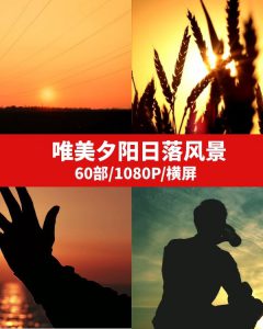 唯美夕阳日落风景视频素材--沈文轻创