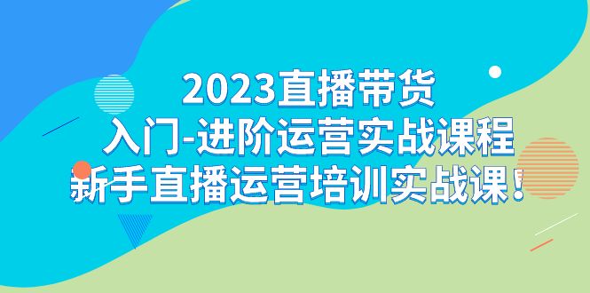 2023直播带货入门-进阶运营实战课程：新手直播运营培训实战课-沈文轻创